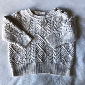 Cable knit fisherman sweater for baby
